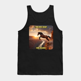 Beautiful Horse Leaping over a Canyon for Leap Year Tank Top